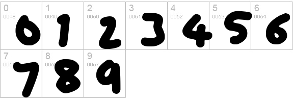 Kid Marker numbers 0-9 preview