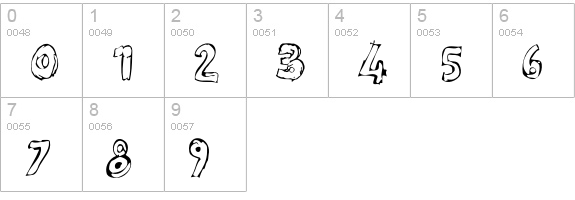 Kidy-CapsRegular numbers 0-9 preview