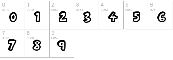 Kinda 3D numbers 0-9 preview