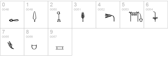KingTut-Too Regular numbers 0-9 preview