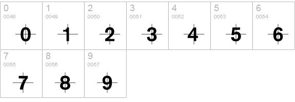 KL1MonoCase-Krux numbers 0-9 preview