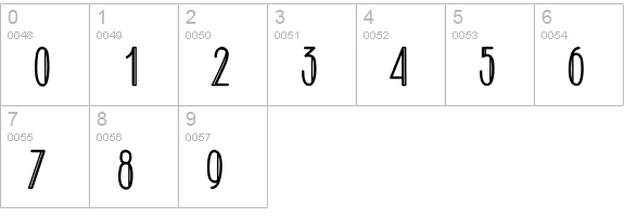 KlangdamBold Regular numbers 0-9 preview