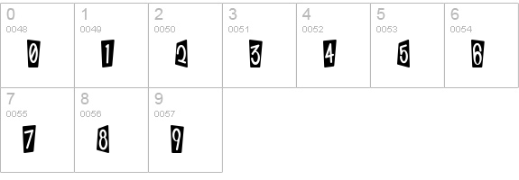 KlinkOMite numbers 0-9 preview
