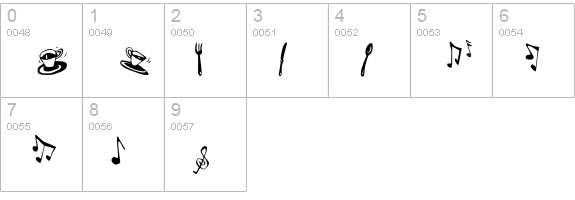 KlunderScript-Kreatures numbers 0-9 preview