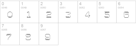 KneeonLight numbers 0-9 preview