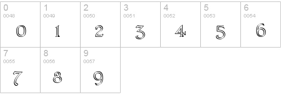 Knights Quest Callig numbers 0-9 preview