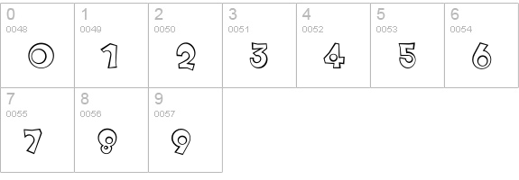 Knobcheese-Outline numbers 0-9 preview