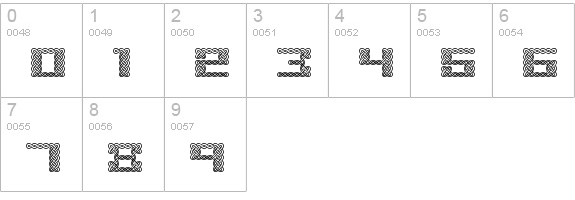 Knot BRK numbers 0-9 preview