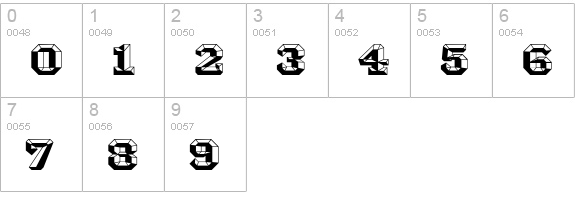 Knox numbers 0-9 preview