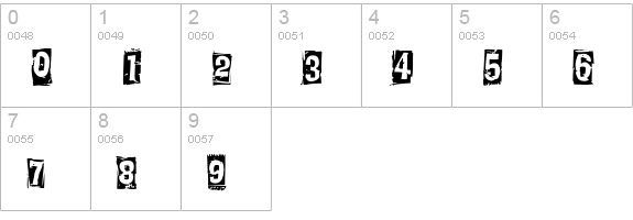 KnuckleheadBoxed numbers 0-9 preview