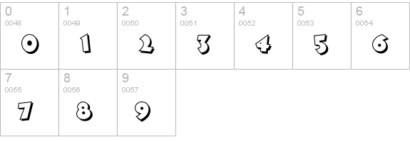 Kobalt-Kartoon numbers 0-9 preview