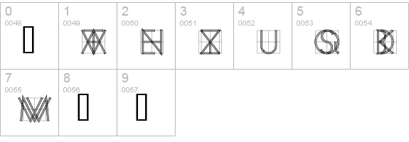 Koch Quadrat numbers 0-9 preview