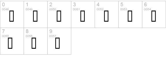 Koch Quadrat Inline numbers 0-9 preview