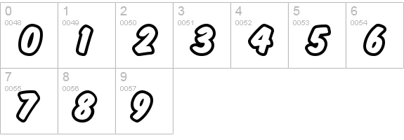 Komika Title - Brush numbers 0-9 preview