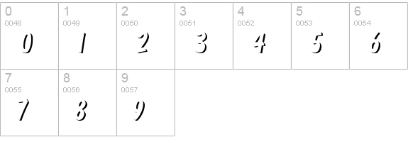 Komika Title - Emboss numbers 0-9 preview