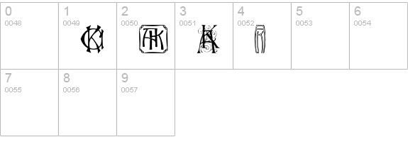 KonanurKaps numbers 0-9 preview