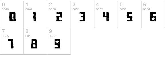 KonQa Black numbers 0-9 preview