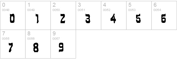 Kosher Condensed Bold numbers 0-9 preview