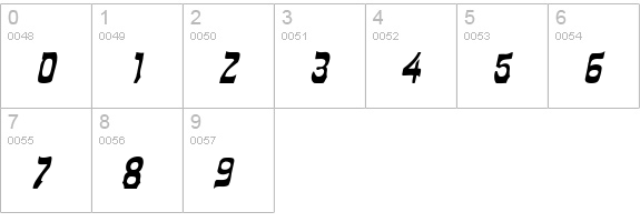Kosher Italic numbers 0-9 preview