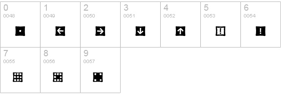 Kosmik-Glyphs numbers 0-9 preview