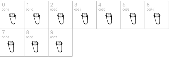 KR Coffee To Go numbers 0-9 preview