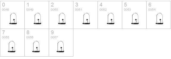 KR Gravestone numbers 0-9 preview