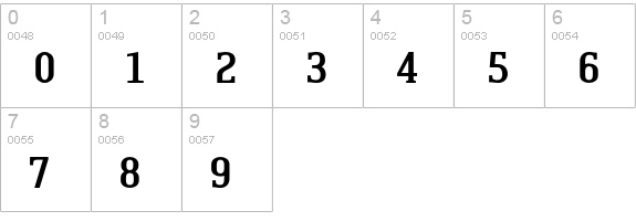 Krasivyi Bold numbers 0-9 preview