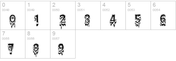 Kreepshow 'Frigid' numbers 0-9 preview