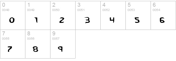 Kreeture numbers 0-9 preview