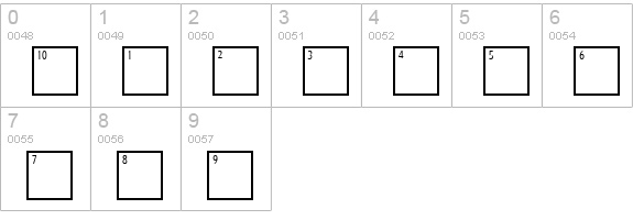 KreuzWort numbers 0-9 preview