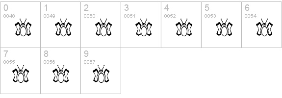 Krisfly numbers 0-9 preview