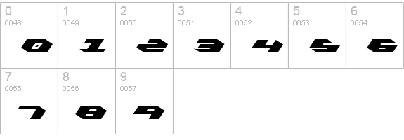 Kubrick Light numbers 0-9 preview