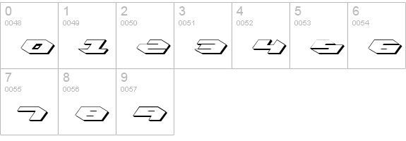 Kubrick Shadow numbers 0-9 preview