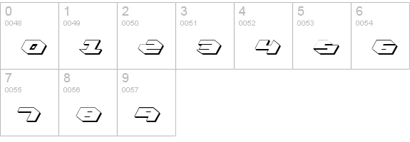Kubrick Shadow Condensed numbers 0-9 preview