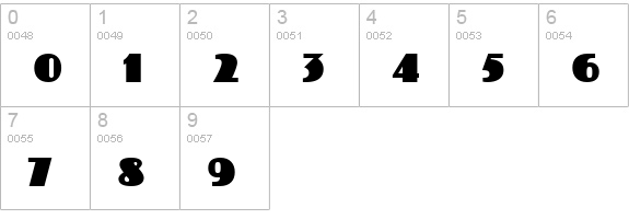 Kudzu numbers 0-9 preview
