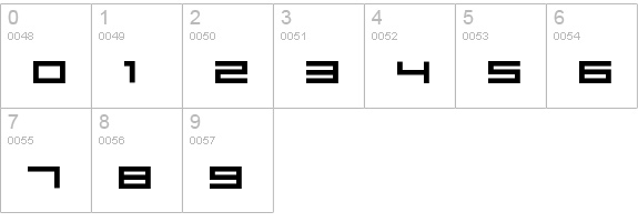 Kunstware-Alphabet numbers 0-9 preview