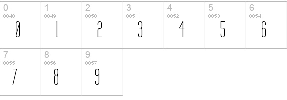 Labtop Overscore numbers 0-9 preview