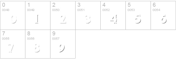 LAKESTER SHADOW LAYER 2 numbers 0-9 preview