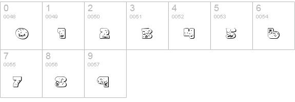 Land Shark Outline numbers 0-9 preview