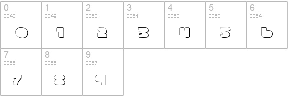Land Whale Outline numbers 0-9 preview