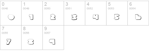 Land Whale Outline Grunge numbers 0-9 preview