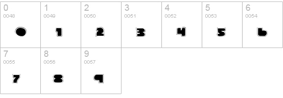 Land Whale Pro numbers 0-9 preview