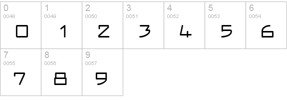 Larabiefont Extended Bold numbers 0-9 preview