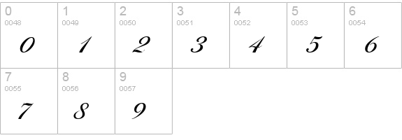 Larissa Regular numbers 0-9 preview
