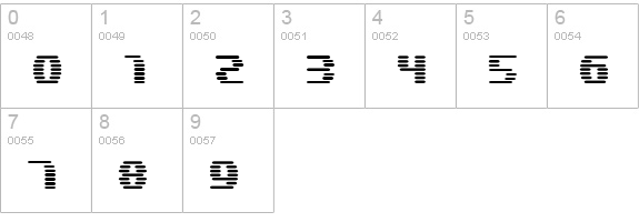 LASERDIVER numbers 0-9 preview