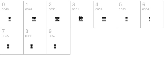Lassus Medium numbers 0-9 preview