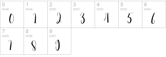 Lavender Christmas numbers 0-9 preview