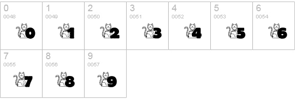 LD Cats numbers 0-9 preview