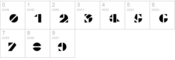 Le Pochoir numbers 0-9 preview