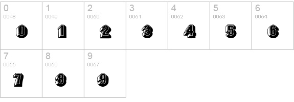 Leecaps numbers 0-9 preview